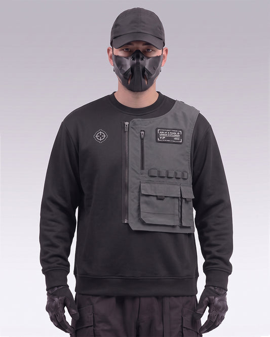 Techwear Fake Two-piece Tactical Sweatshirt