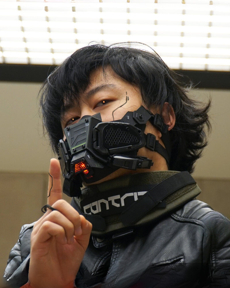 Cyberpunk Tech Half Face Mask