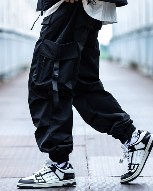 Functional Pocket Ribbon Cargo Pants