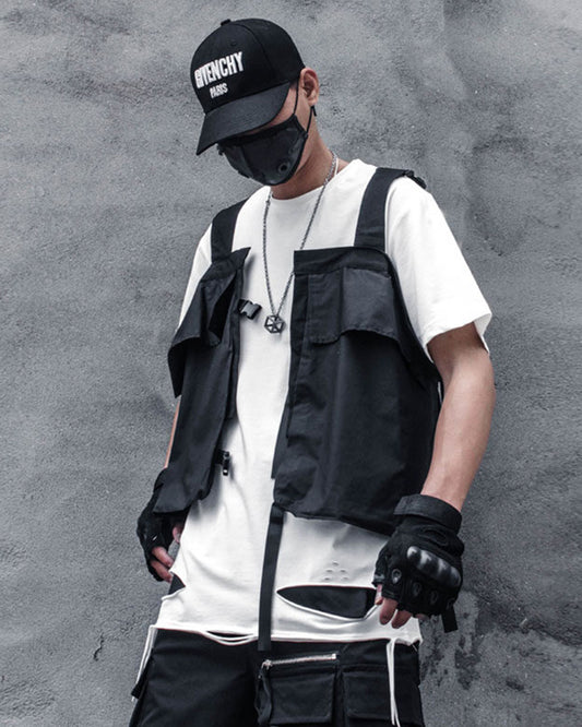 Techwear oversized pockets Utility Vest