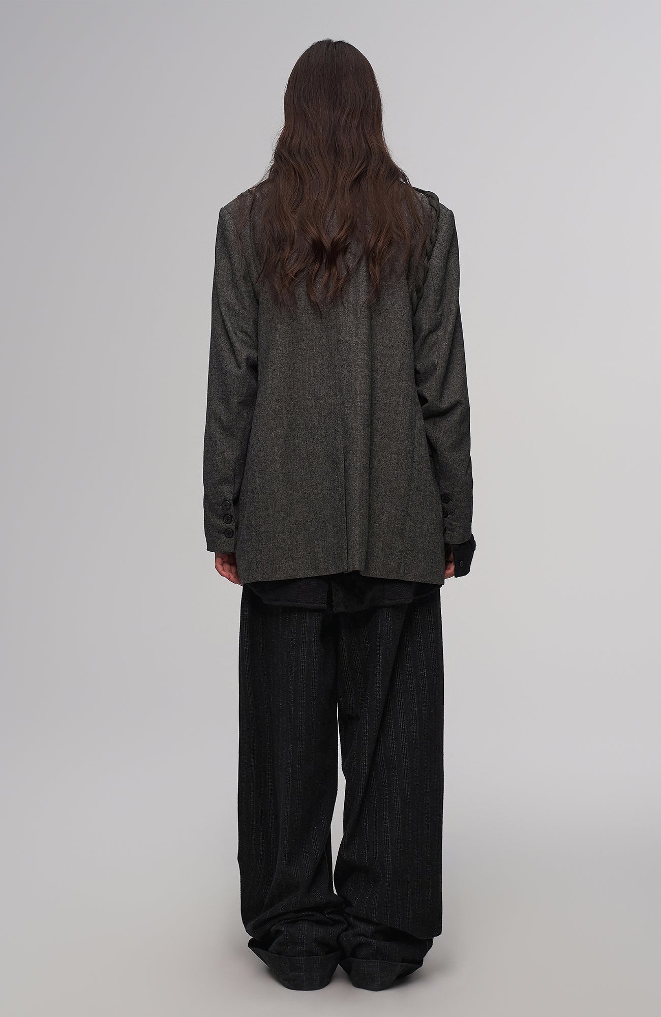Rope Wrap Wool-Blend Suit Jacket