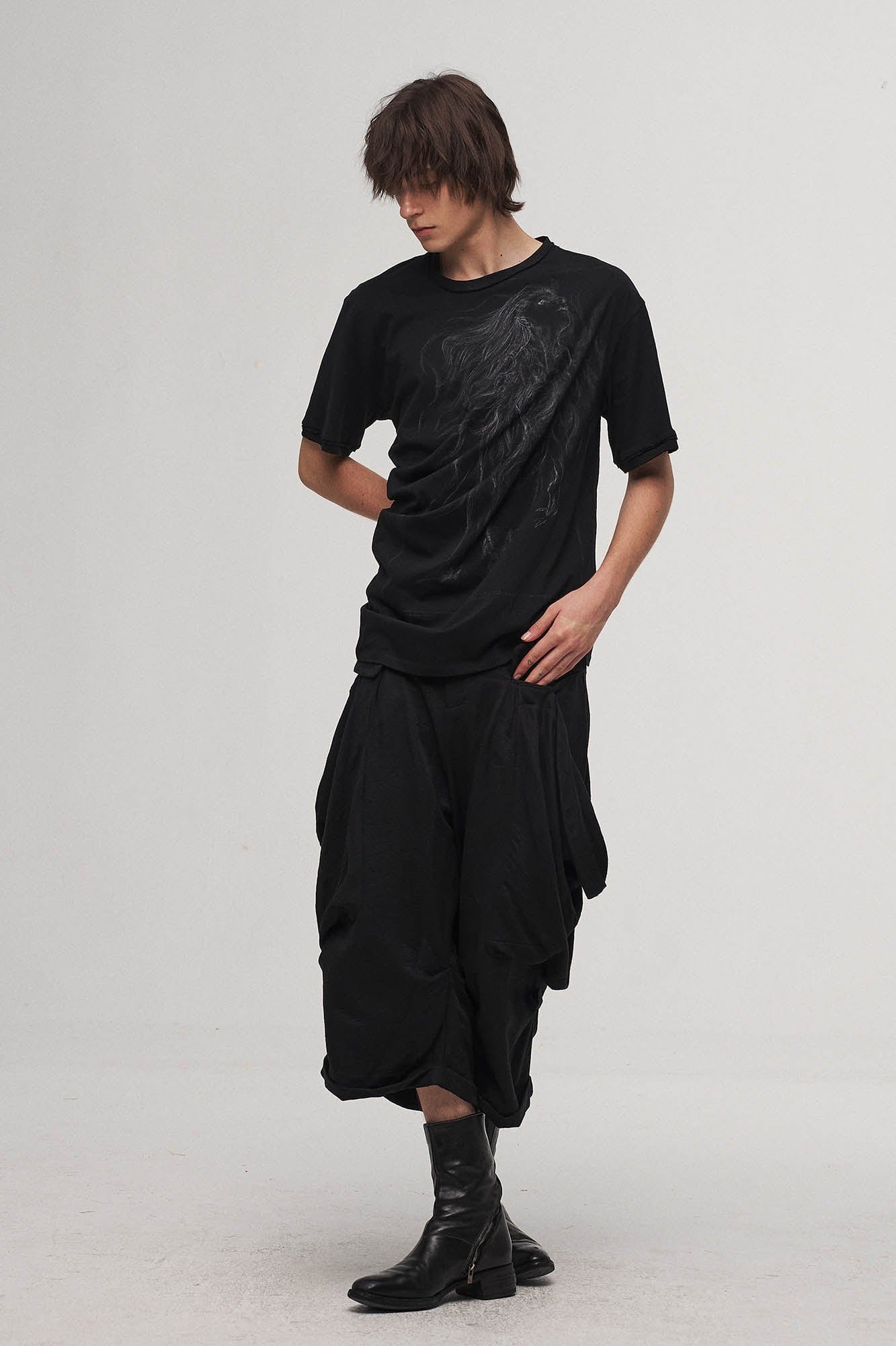 Balloon Pleated Slouchy Shorts