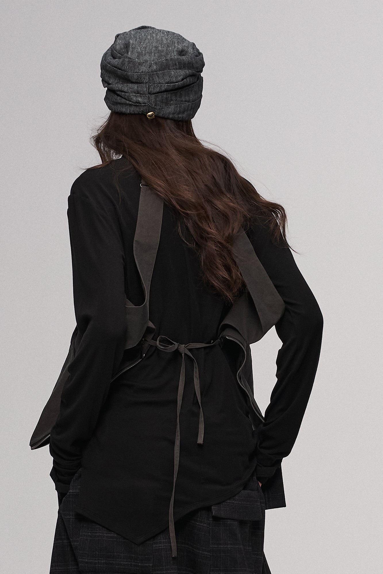 Layered Slouchy Newsboy Hat