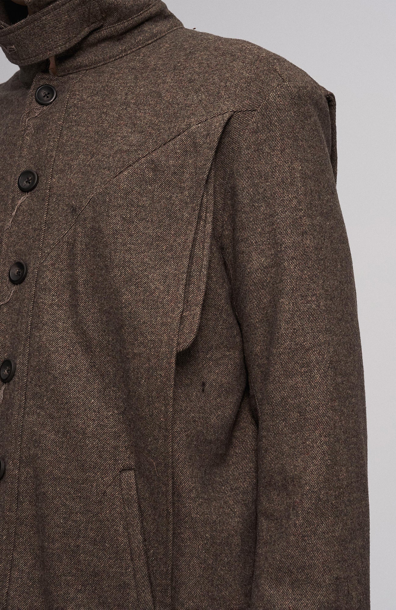 Deconstructed Arc Panel Wool Blend Jacket
