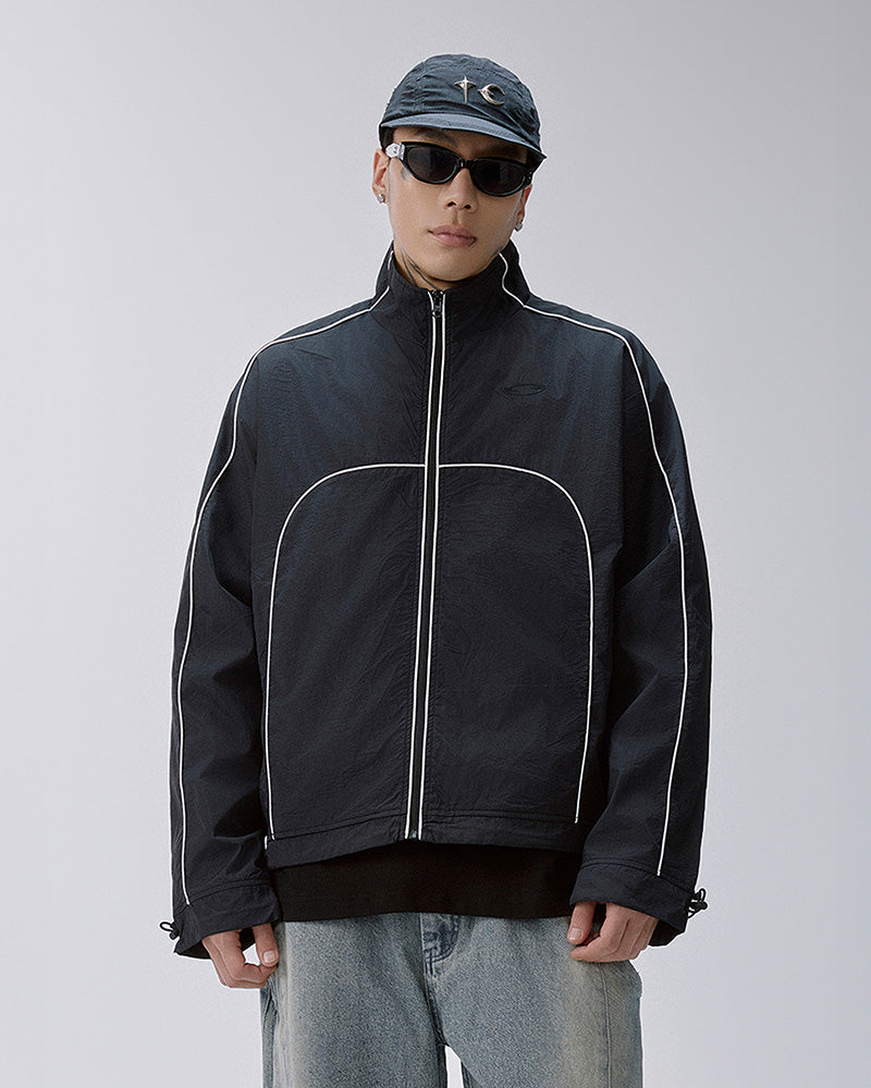 Contrast Piped Track Jacket