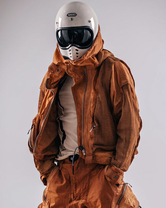 Post-Apocalyptic Wasteland Techwear Flight Jacket