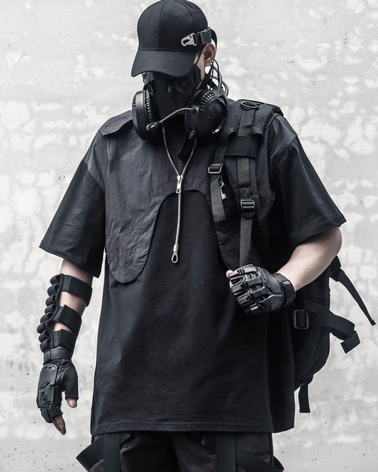 Tactical Cape Overlay Techwear T-Shirt