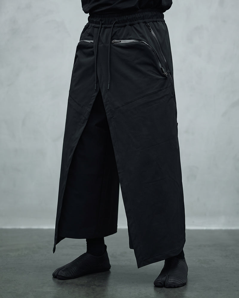 Curved Zip Water Repellent Techwear Pants