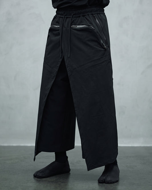 Curved Zip Water Repellent Techwear Pants