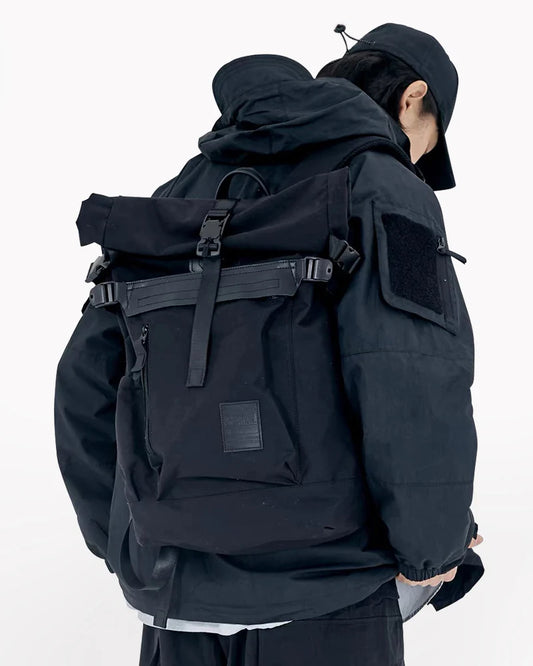 Techwear Roll-Top Tactical Backpack