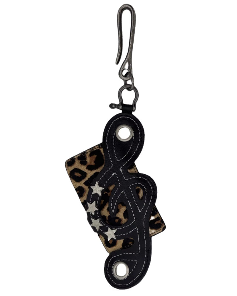 Jazz Note Patchwork Haircalf Cardholder
