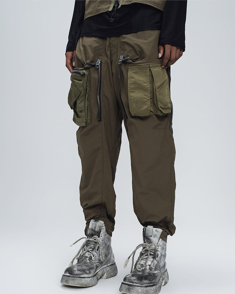 Techwear Multi-Zip Utility Cargo Pants