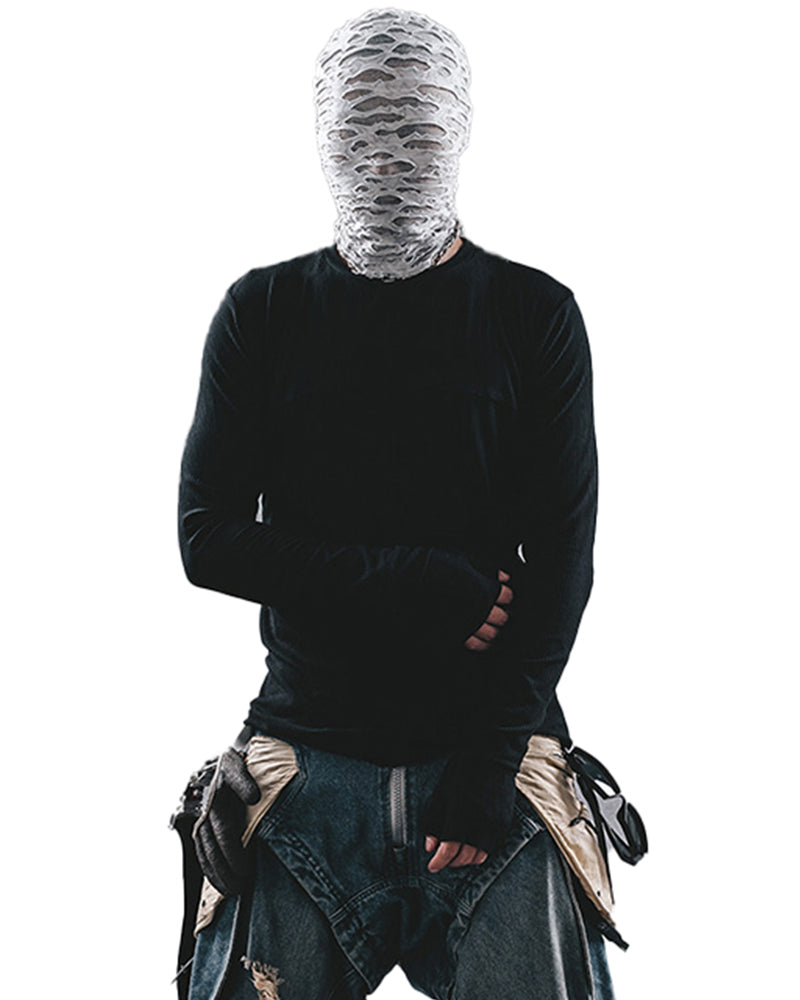 Post-Apocalyptic Deconstructed Layered Long-Sleeve Tee