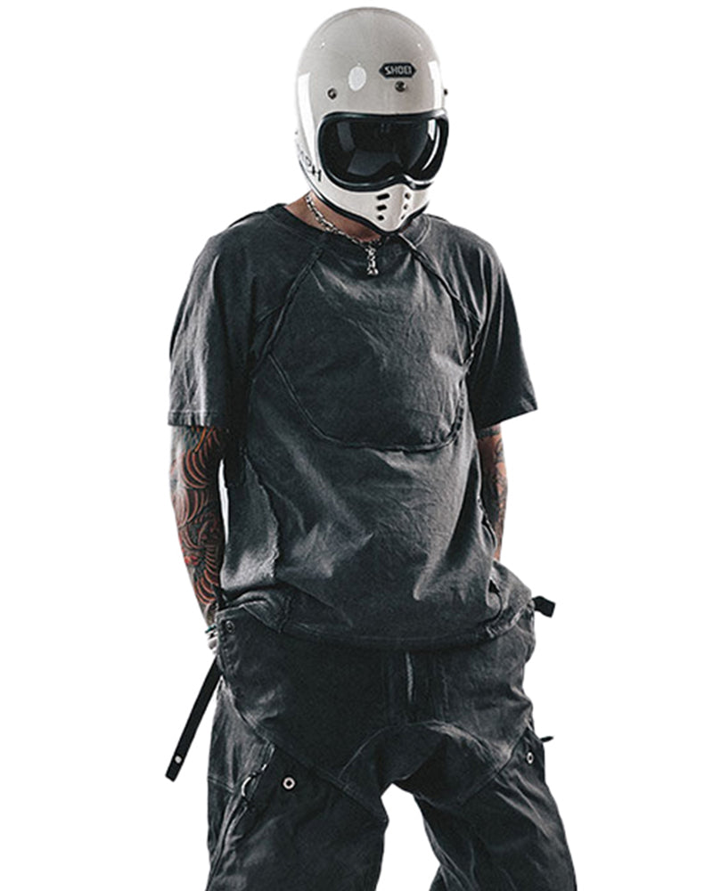 Post-Apocalyptic Acid-Wash Deconstructed T-Shirt
