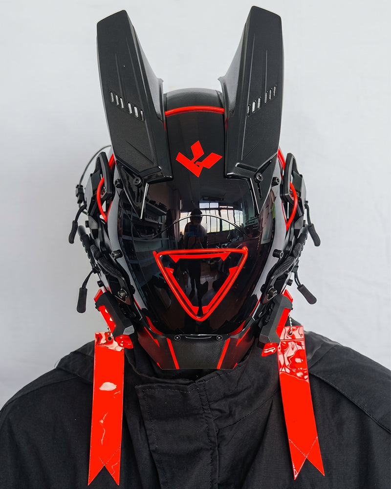 Cyberpunk Led Helmet Mask
