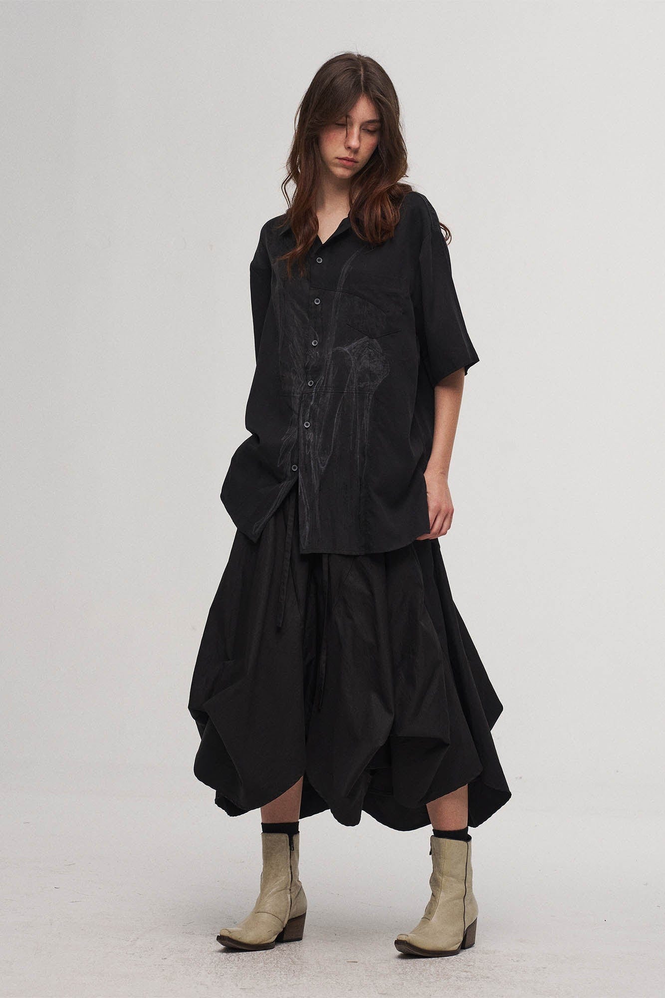 Dark Angel Paneled Half Shirt