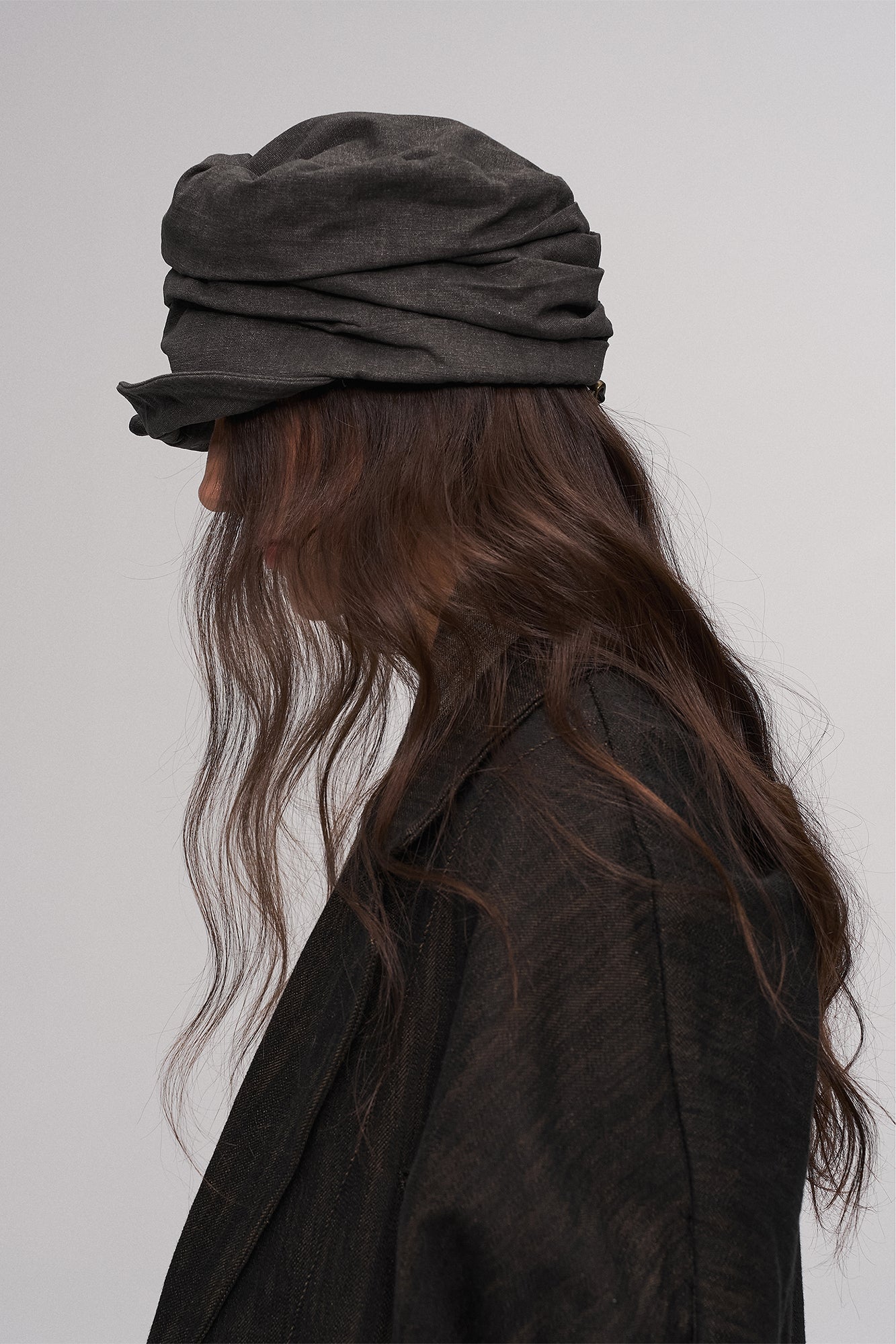 Layered Slouchy Newsboy Hat