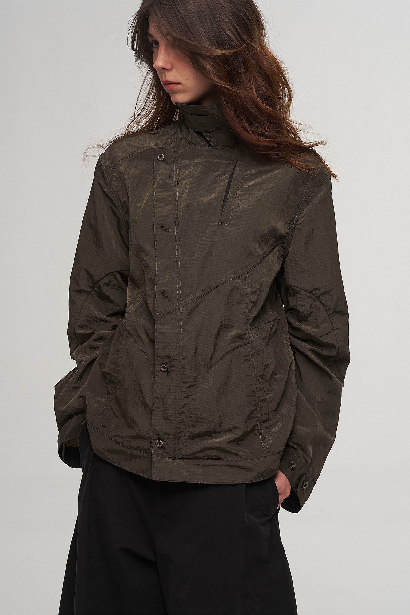 Utility Seam-Paneled Reversible Jacket