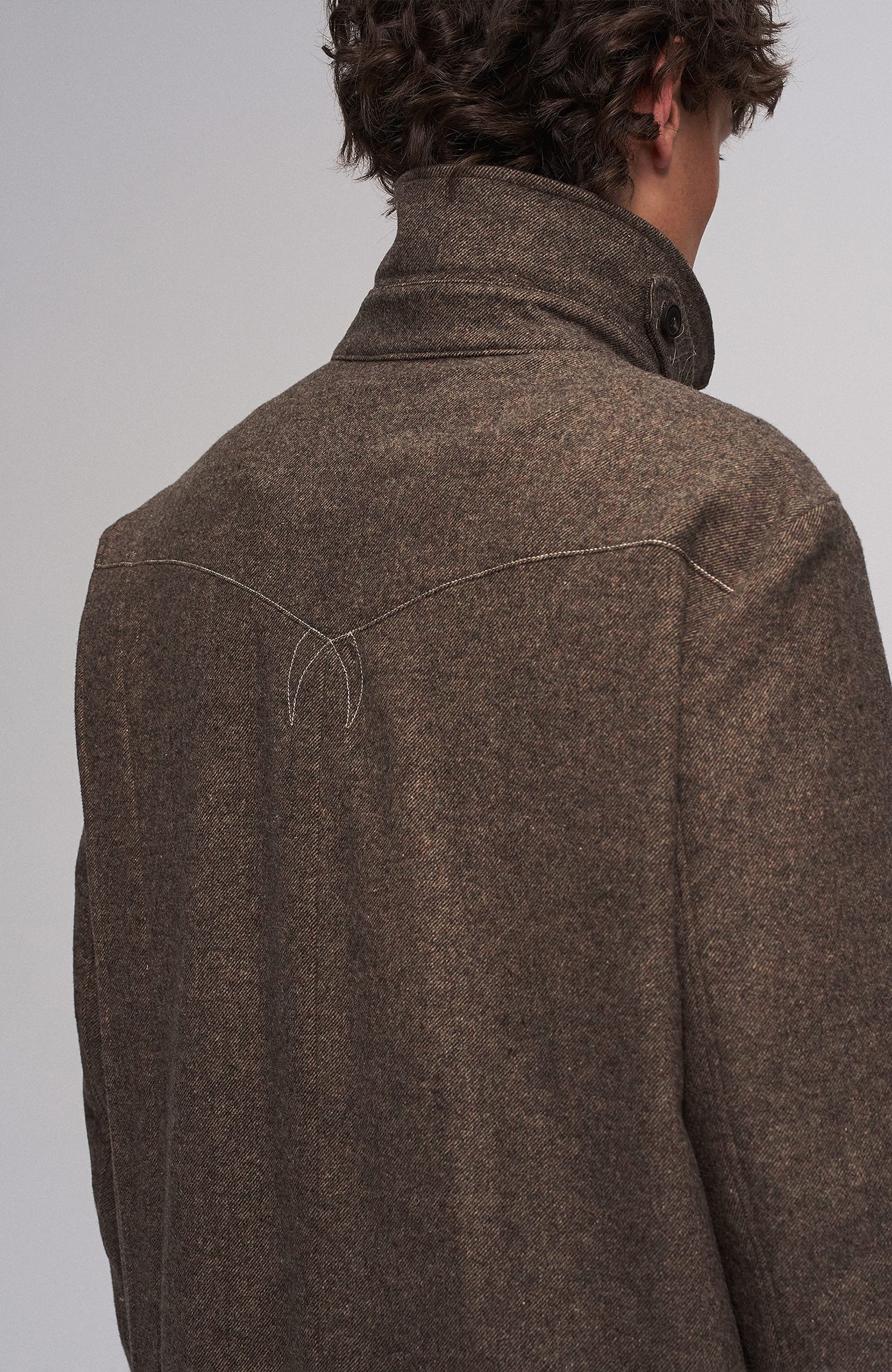 Deconstructed Arc Panel Wool Blend Jacket
