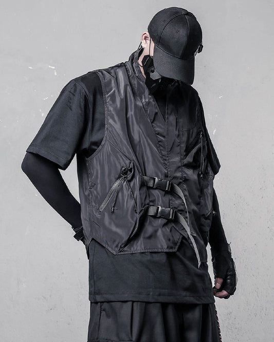 Techwear Darkwear Multi-Pocket Tactical Utility Vest