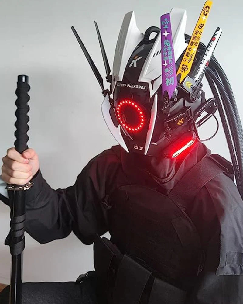 Cyberpunk LED Multi-Color Change Helmet Mask