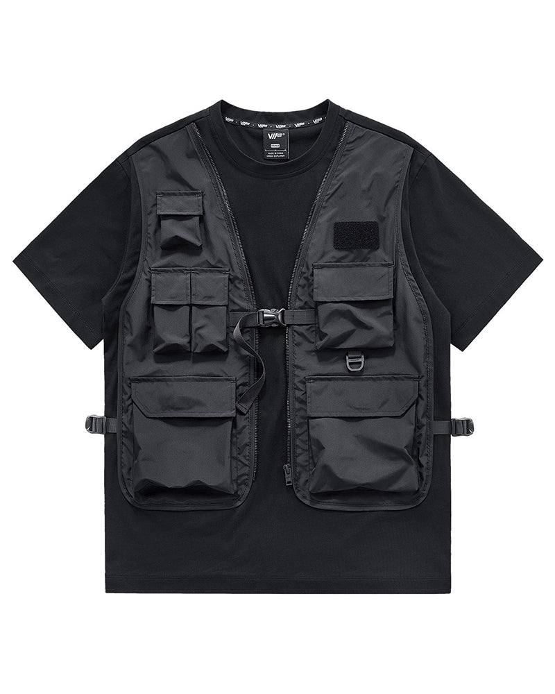Functional Fake Two Vest Techwear T-Shirt