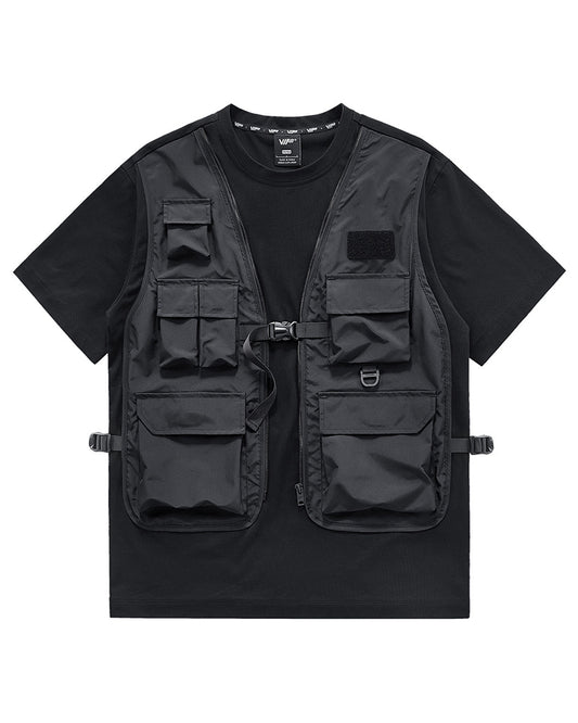Functional Fake Two Vest Techwear T-Shirt
