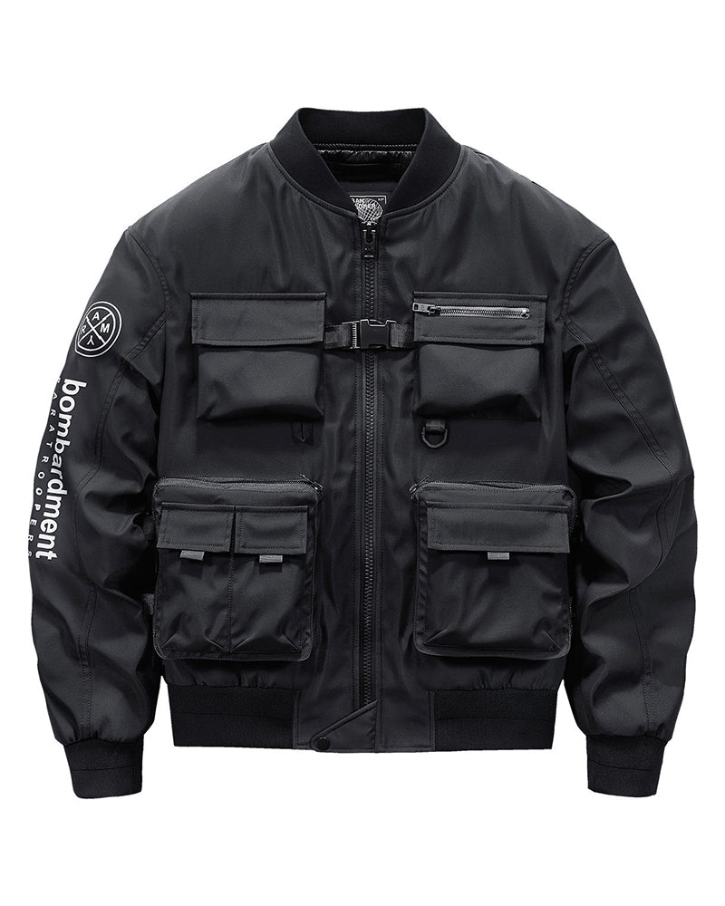 Futuristic Backpack Functional Bomber Jacket