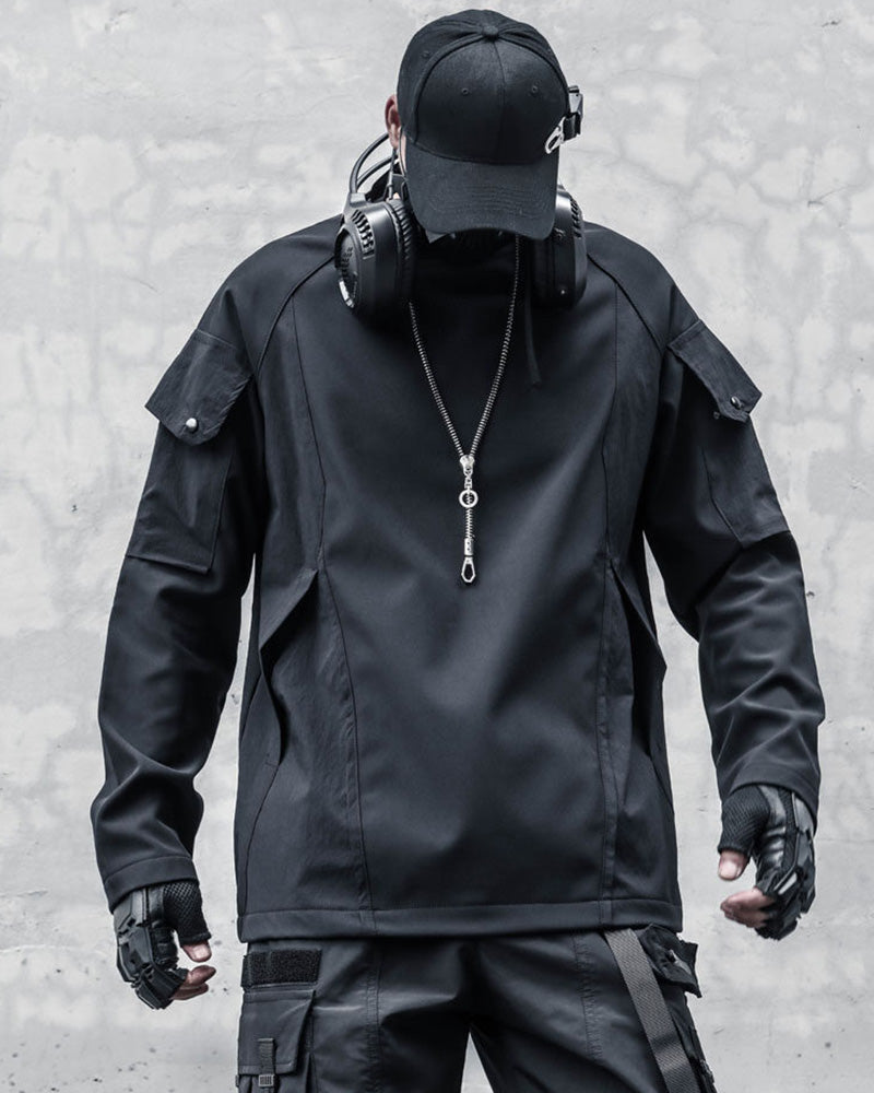 Japanese Techwear Tactical Pullover Sweatshirt