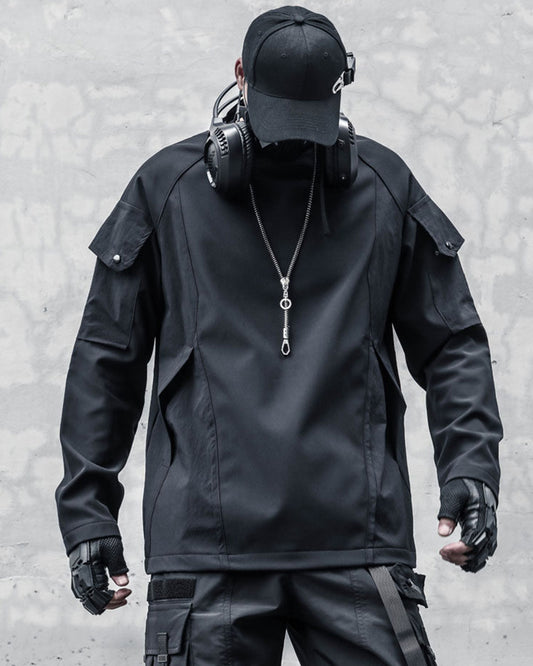Japanese Techwear Tactical Pullover Sweatshirt