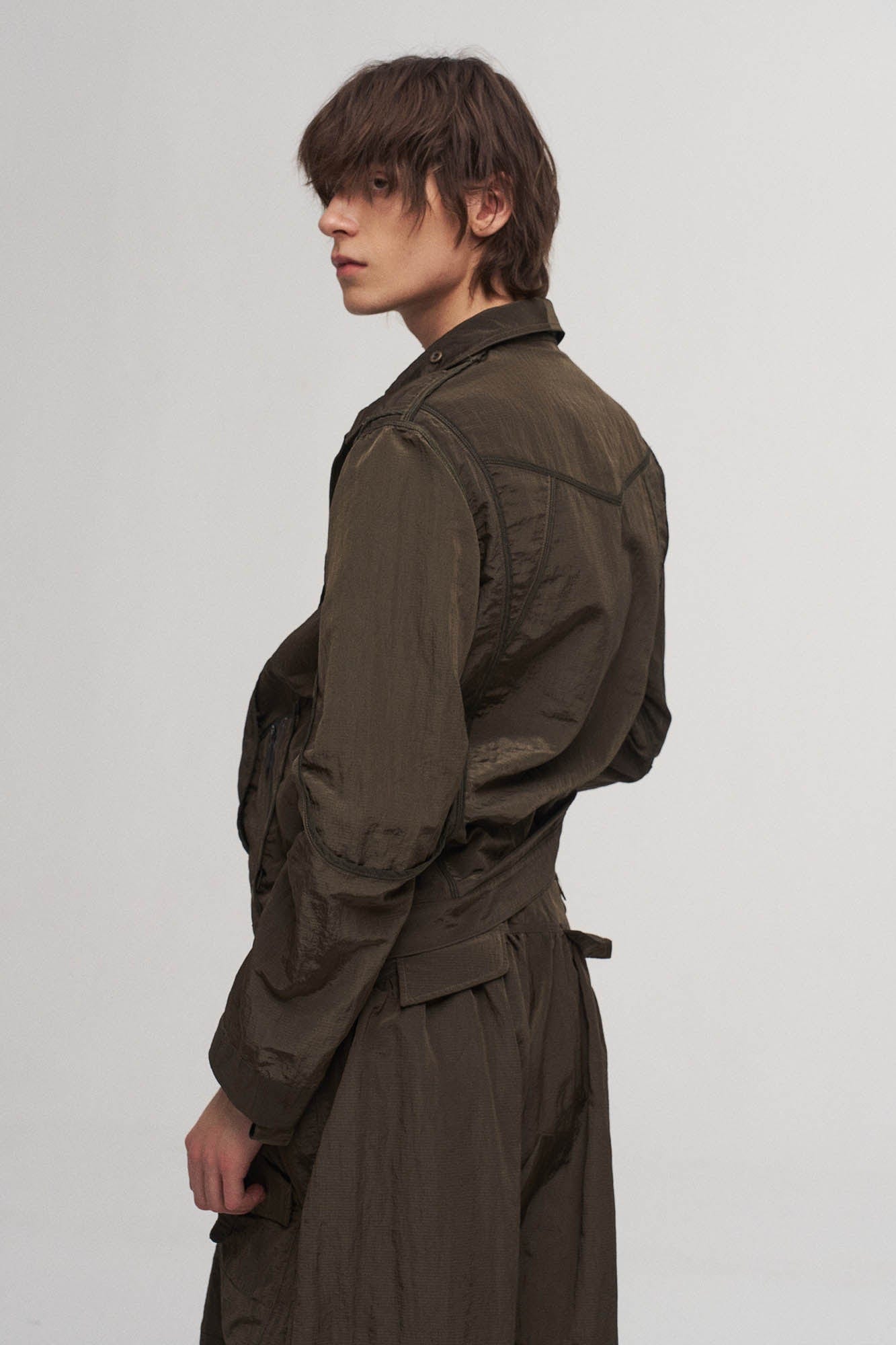 Utility Seam-Paneled Reversible Jacket