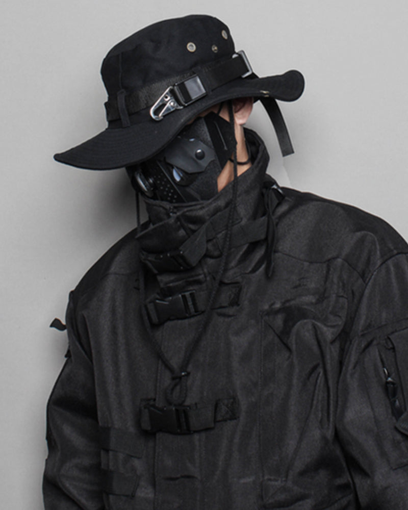 Cyberpunk Functional Drawstring Bucket Hat
