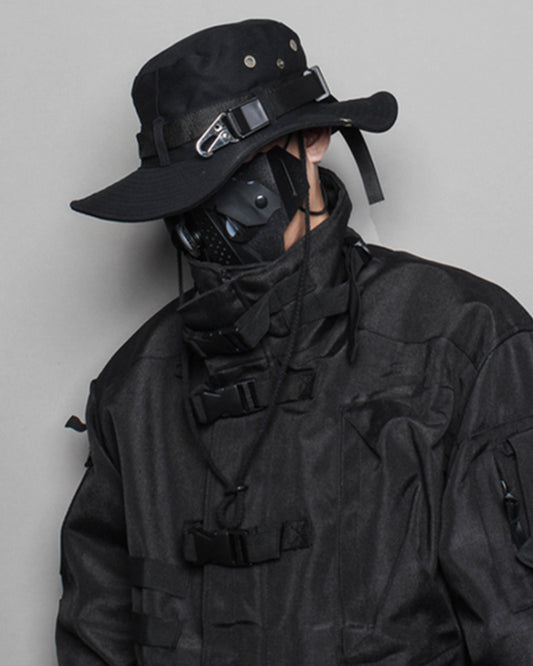 Cyberpunk Functional Drawstring Bucket Hat