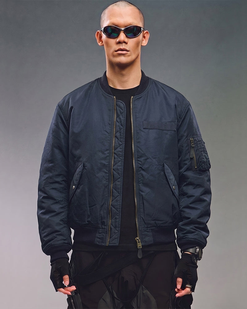 Post-Apocalyptic Washed Utility MA1 Bomber Jacket