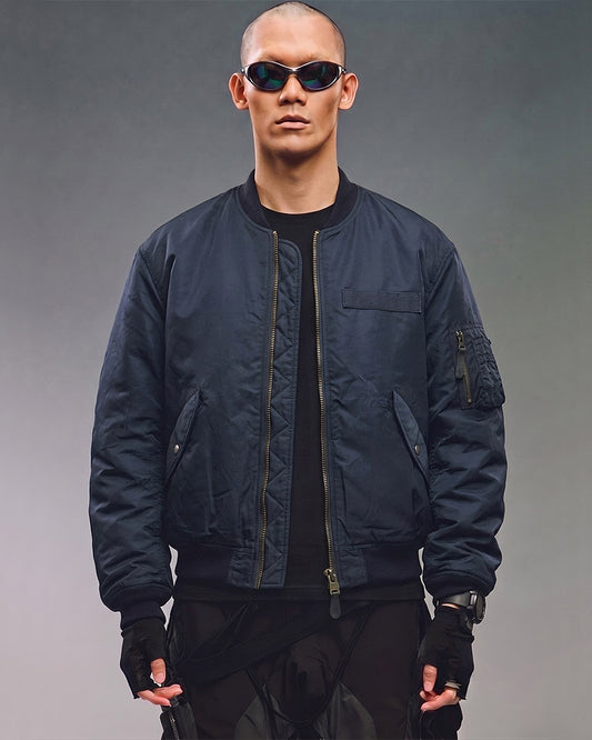 Post-Apocalyptic Washed Utility MA1 Bomber Jacket