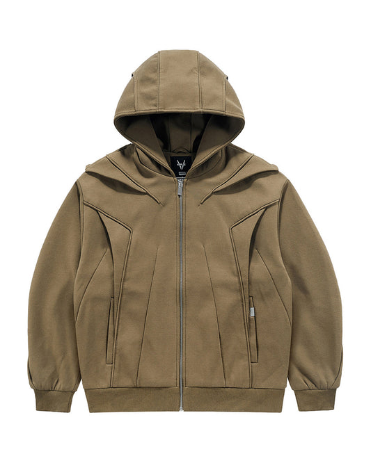 Techwear Multilayer Tactical Zip-up Hoodie