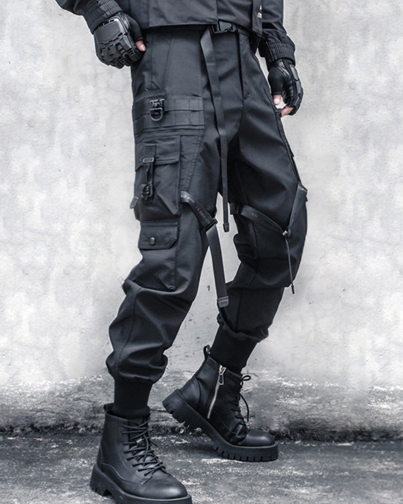 Cyberpunk Tactical Techwear Cargo Pants