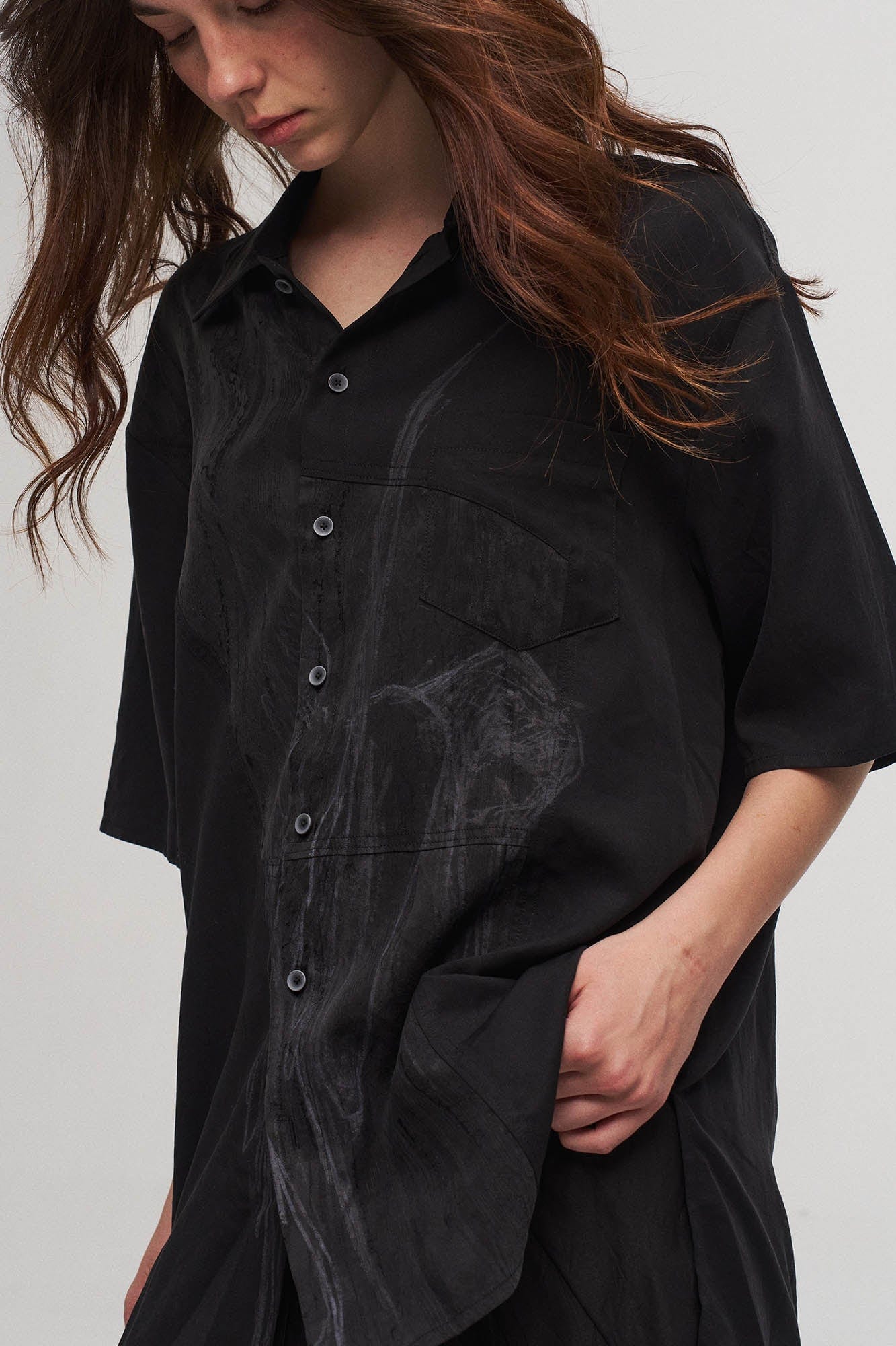 Dark Angel Paneled Half Shirt