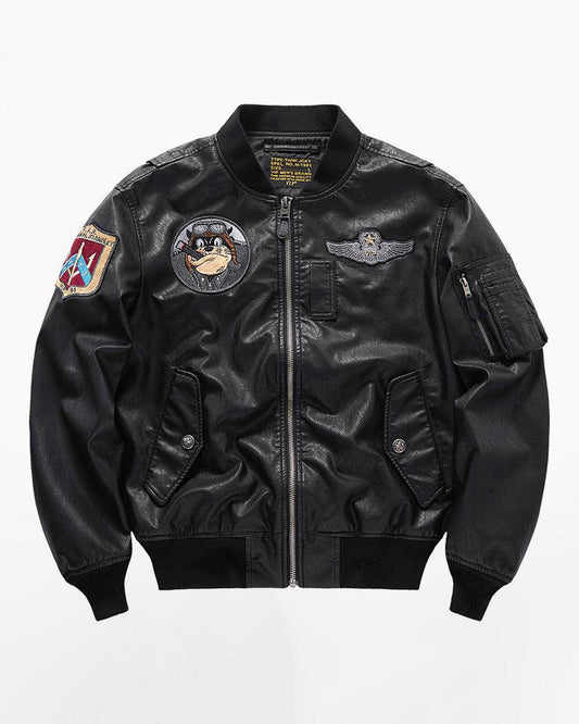 Techwear PU Bomber Jacket
