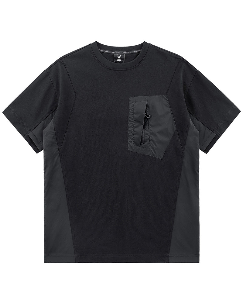 Functional Paneled Techwear Short Sleeve T-Shirt