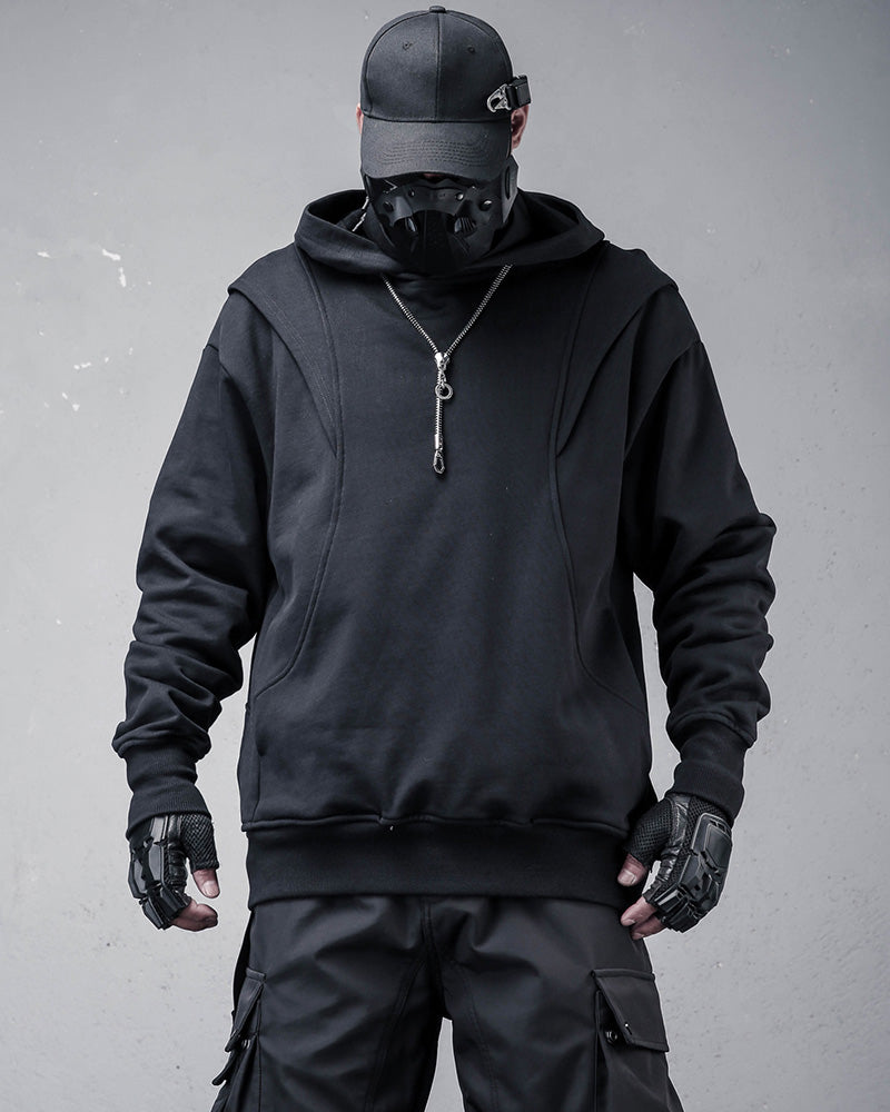 Japanese Techwear Patchwork Hoodie