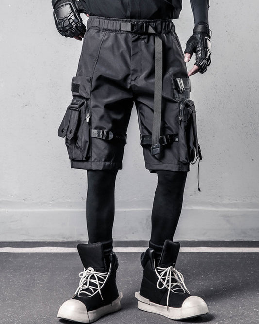 Techwear Multi-Pocket Cargo Shorts