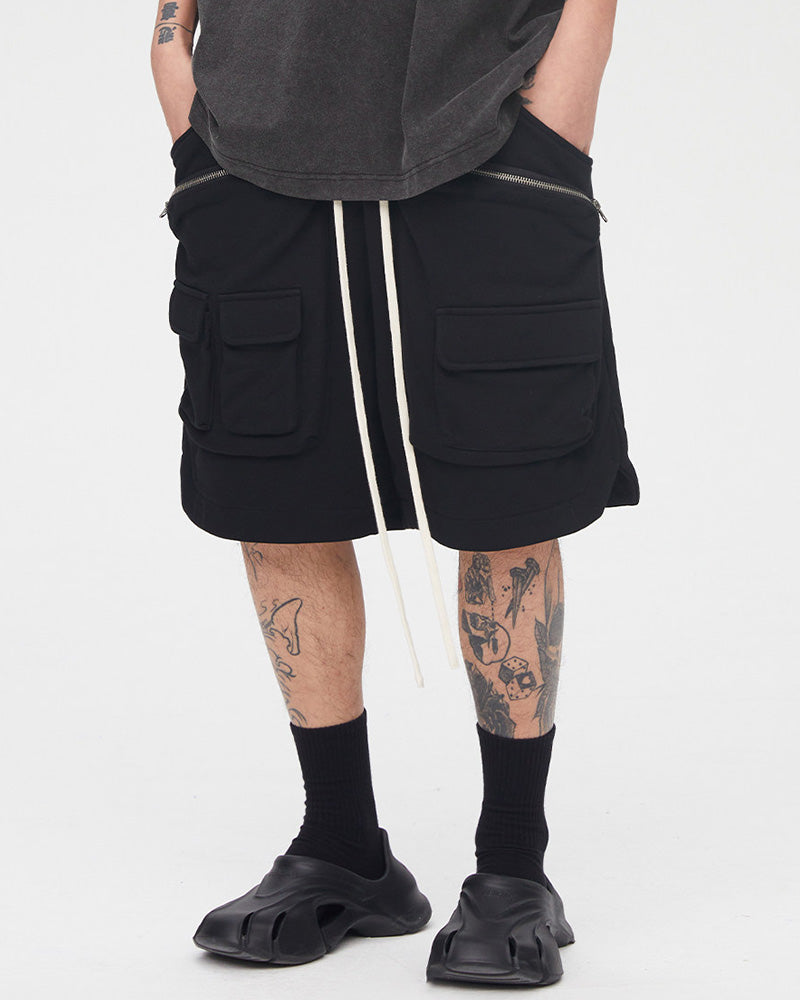 Utility Zip-Pocket Cargo Shorts