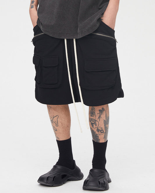 Utility Zip-Pocket Cargo Shorts