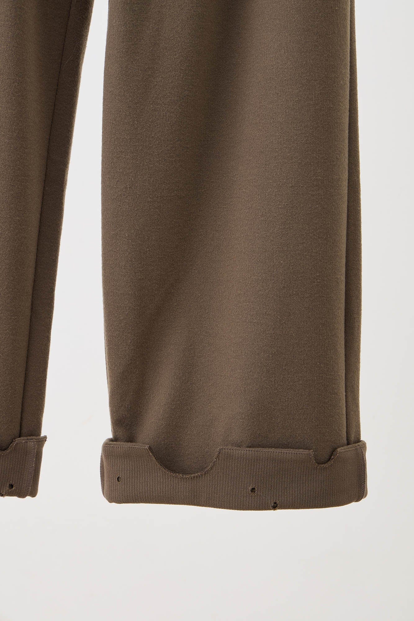 Distressed Hem Asymmetrical Fly Trousers