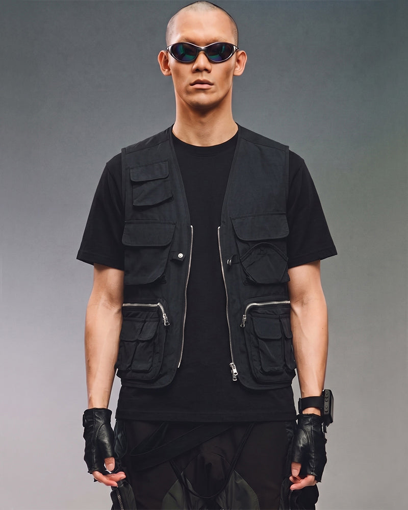 Techwear Multi-Pocket Mesh Back Tactical Vest
