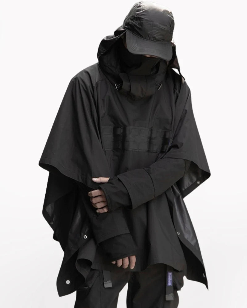 Techwear Waterproof Cyberpunk Samurai Cloak Jacket