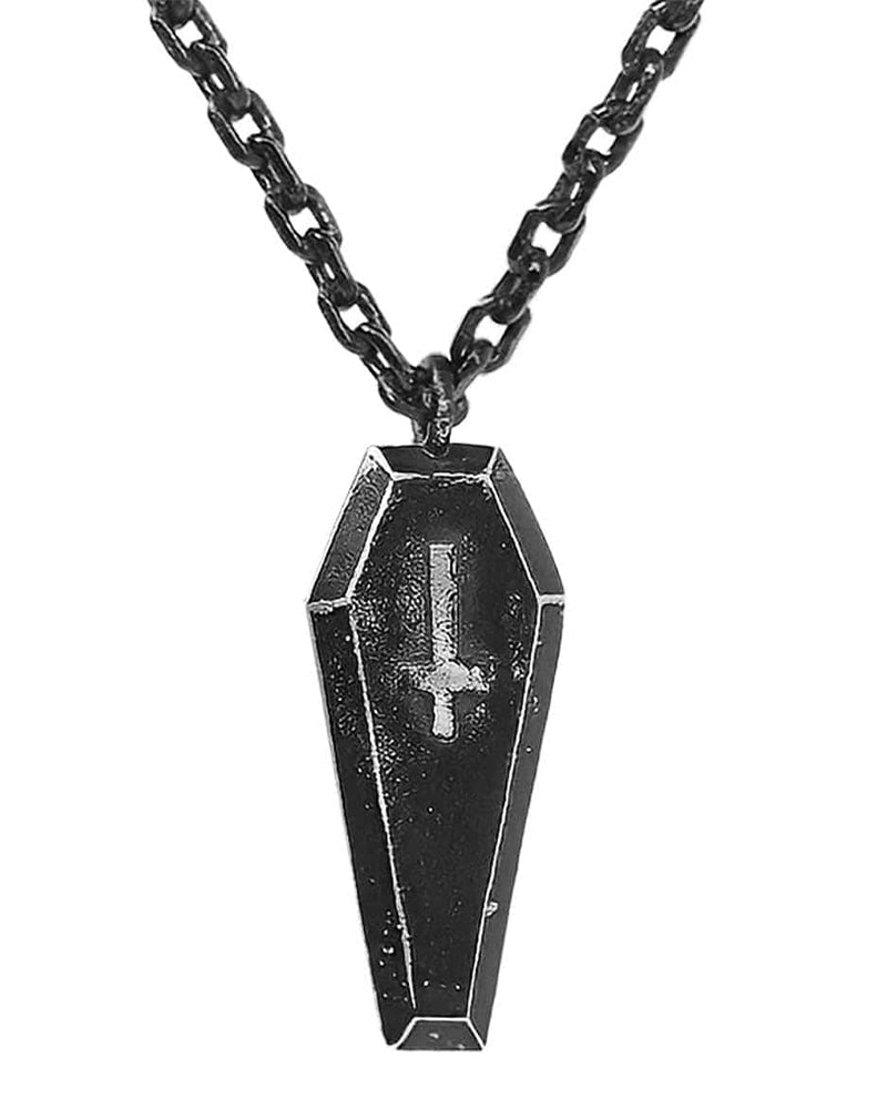 Distressed Coffin Necklace
