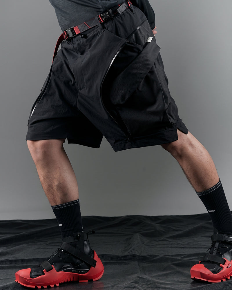 Half-Zip Thermal-Dynamics Techwear Shorts