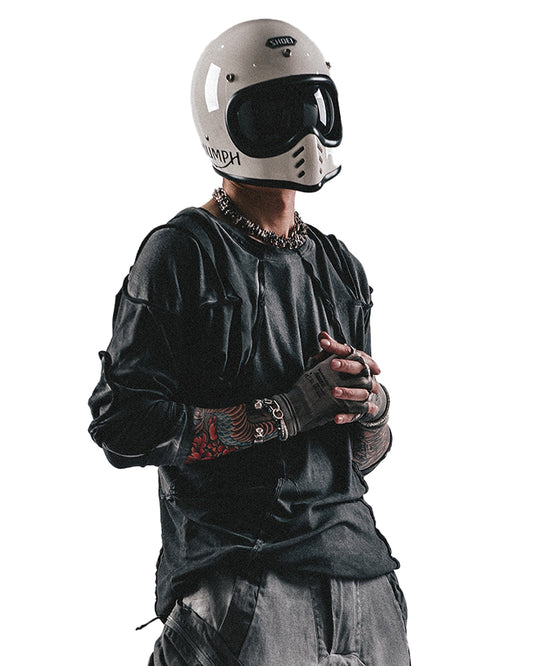 Post-Apocalyptic Raw-Cut Deconstructed Long-Sleeve Tee